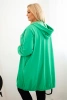 Women's Plus Size cotton hoodie with zipper green
