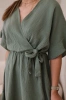 Muslin dress with waist khaki