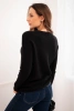 Women's sweater made of baby alpaca with long sleeves black