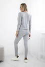 Set with a neckline with press studs gray