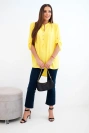 Bluse mit längerem Rücken gelb