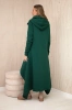 Insulated dress with longer sides dark green