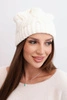 Beanie with fleece Sylwia K244 ecru