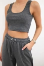 Graphitfarbenes Top+Hose-Set
