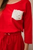 Kleid mit Paillettentasche rot