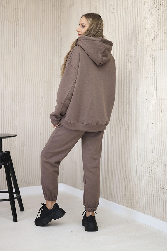 Baumwoll-Set mit gestickter Aufschrift Paradise mocca