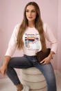 Summer Girl bedruckte Bluse puderrosa