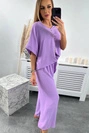 Bluse und Hose Set hell lila