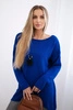 Sweater with necklace cornflower blue