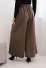 Damenhose mit weitem Bein und Gürtel fango