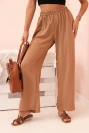 Hose mit weitem Bein dunkel camel