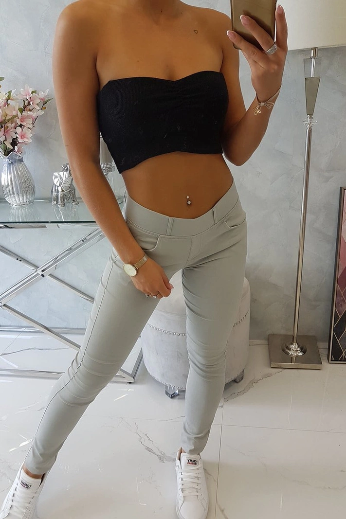 Kalhoty v barvě denim šedé