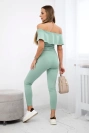 Set with a frill dark mint