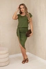 Asymmetric dress khaki