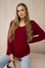 V-neck sweater burgundy