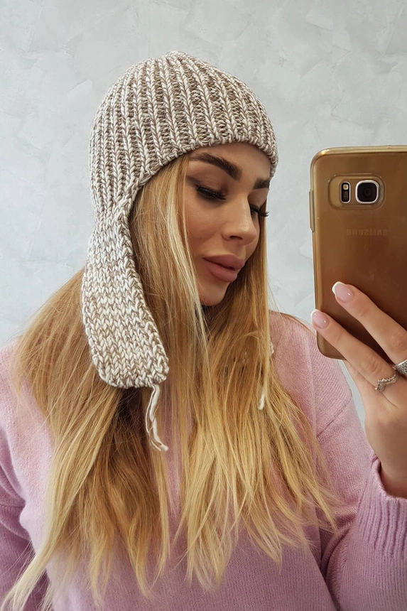 Women's long eared cap Jana K314 beige