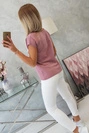Tmavě růžová halenka s potiskem rtů