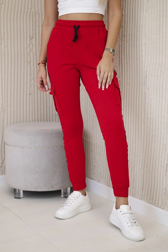 Pants cargo red