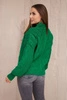 Sveter so zapínaním na gombíky s ozdobnou väzbou zelená