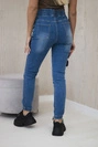 Denim-Hose mit geripptem Saum 