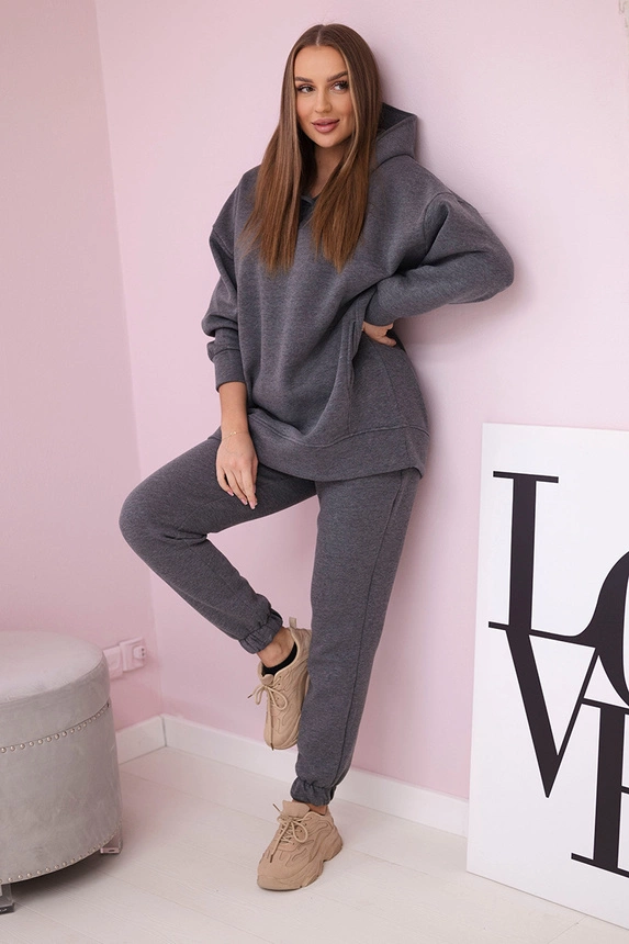 Insulated set with hoodie graphite