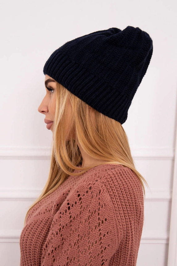 Fleecová čepice Anna K238 navy blue