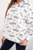 Sweatshirt with inscriptions white