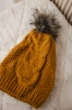 Cap with fleece Sandra K210 mustard