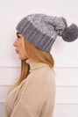 Cap with fleece Milano K203 gray melange+gray