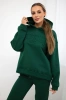 Insulated cotton set, sweatshirt + pants Brooklyn dark green