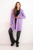 Women's cotton hoodie with an elongated front purple