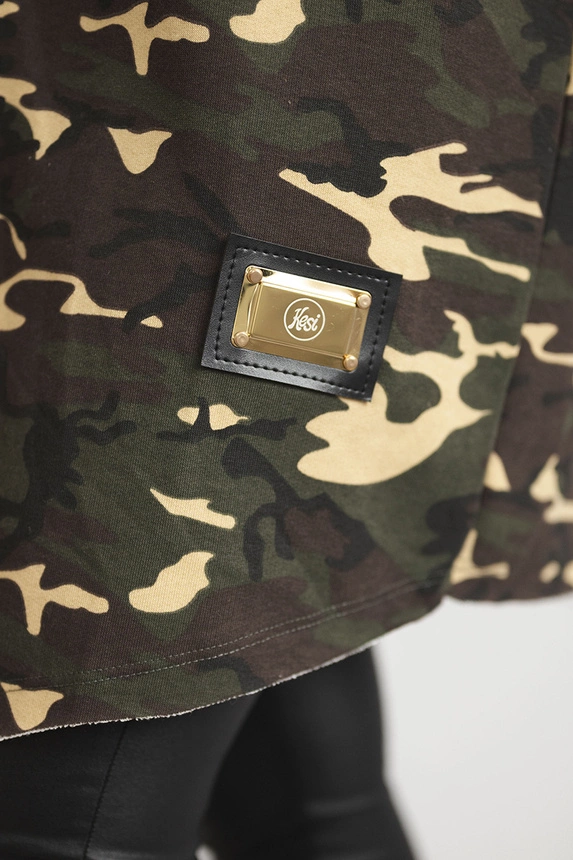 Schlupfjacke khaki+beige