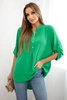 Blouse with a longer back bright green