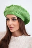 Czapka damska wełniana zimowa beret K414 zielona