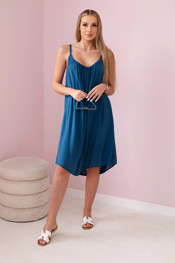 Viscose dress with straps nautical