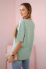 Magic dark mint bedruckte Bluse