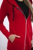Hooded dress with a hood red