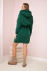 Insulated dress with a hood dark green