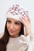 Women's wool winter hat with decorative crystals K399 black