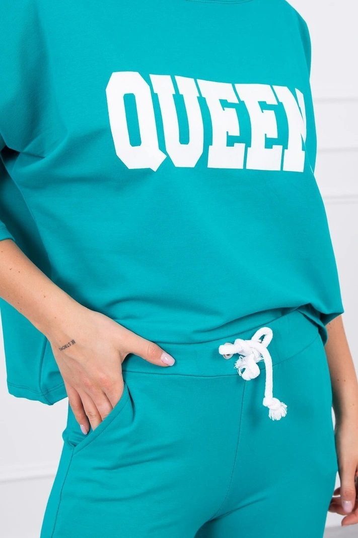 Sada Queen s potiskem zelená