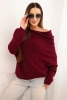 Damenpullover aus Viskose asymmetrisch Batwing lila