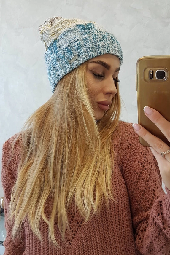 Fleecová čepice Dolores K303 marine+kiwi+brown