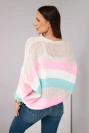 Women's button-up striped sweater beige