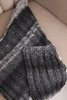 Women's soft and warm wool scarf in colorful stripes KN19 graphite