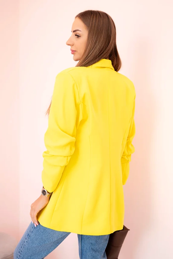 Elegant jacket with lapels yellow