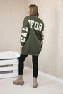 Isoliertes Sweatshirt mit kalifornischem Schriftzug khaki