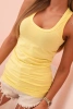 Women's cotton tank top with a round neckline yellow