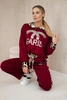 Paris set sweatshirt + pants burgundy