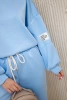 Set sweatshirt + pants buttery fabric blue