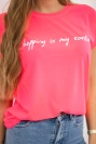 Bluzka Shopping is my cardio różowy neon
